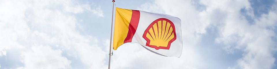 Shell vlag in de wind