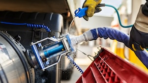 Refuelling truck close up