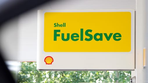 FuelSave-bord op het Shell-station