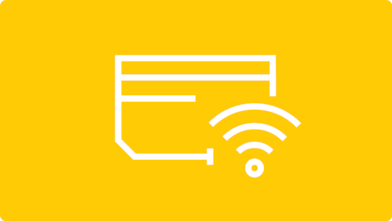 Carte avec icône de signe wi-fi