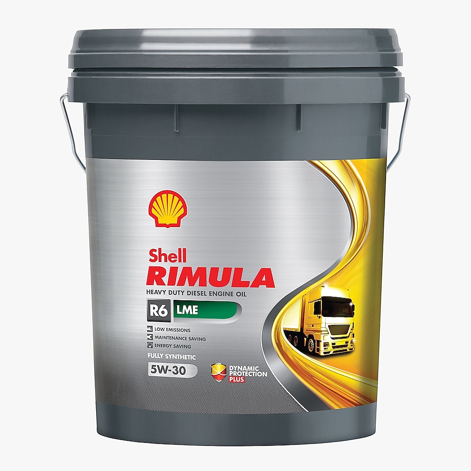 Huile pour moteur diesel grand rendement, Shell Rimula Truck - R6 LME 5W 30