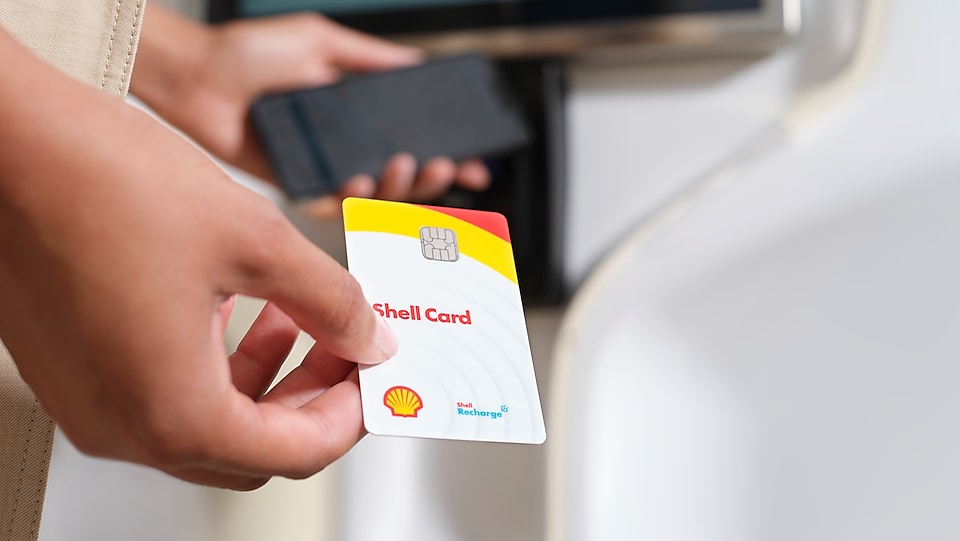 Shell card in hand