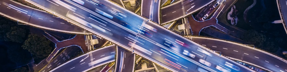 Top view of Roads
