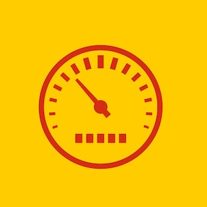 dessin de compteur de vitesse rouge