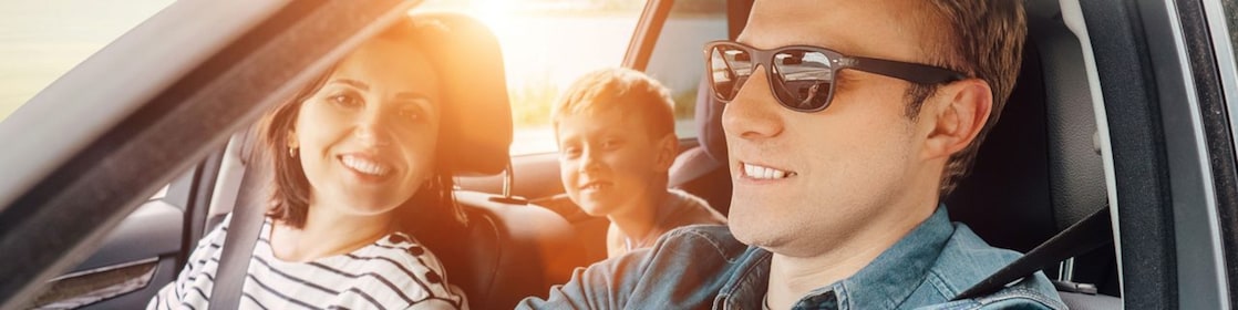 Family inside Car