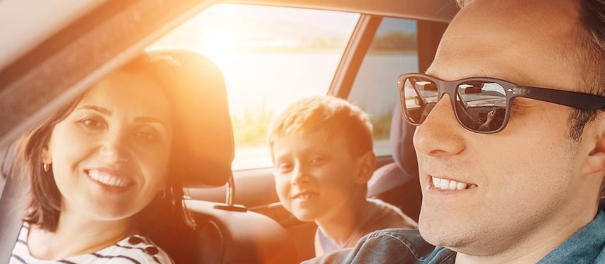 Family inside Car