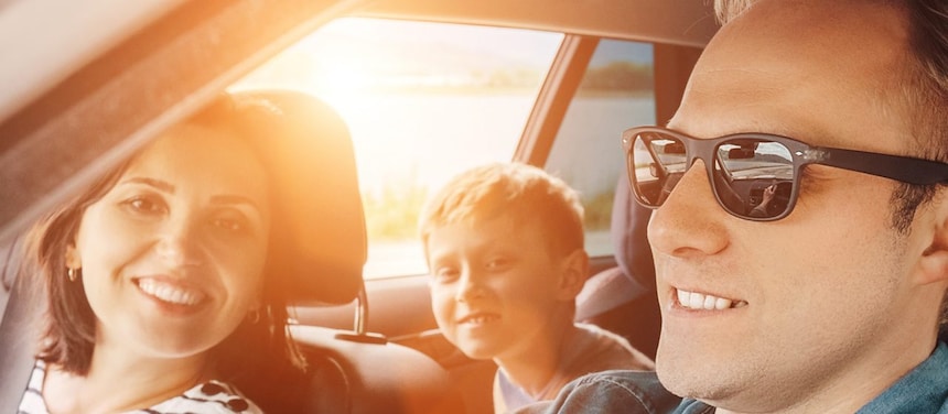 Family inside Car