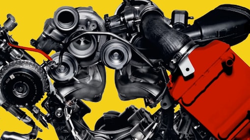 Système de suralimentation sur fond jaune