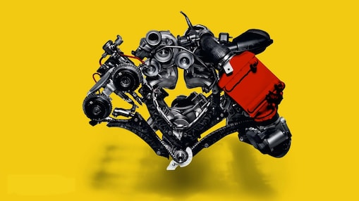 Système de suralimentation sur fond jaune