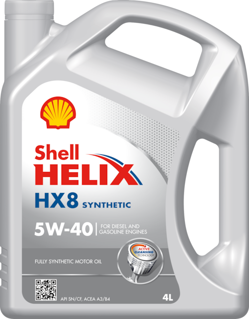 Packshot Shell Helix HX8 synthétique 5W-40