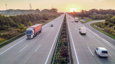 trucks on highway