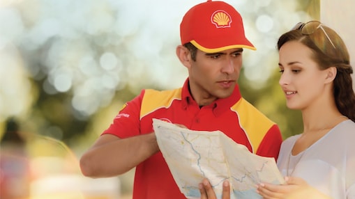 Shell employee with women