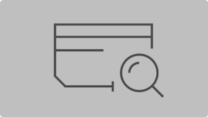 Kaart met vergrootglaspictogram