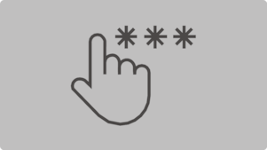 Hand die op sterrenpictogram richt