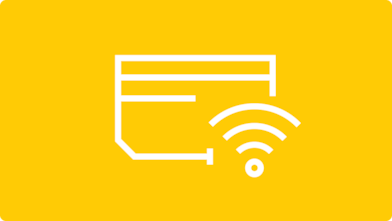 Kaart met wi-fi-tekenpictogram