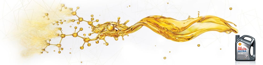 Helix PurePlus-moleculen illustreren het verschil van Shell PurePlus-technologie