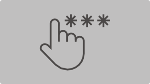 Hand die op sterrenpictogram richt