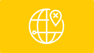 Wereldbol met POI-pictogram