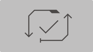Vinkje met pijlpictogram