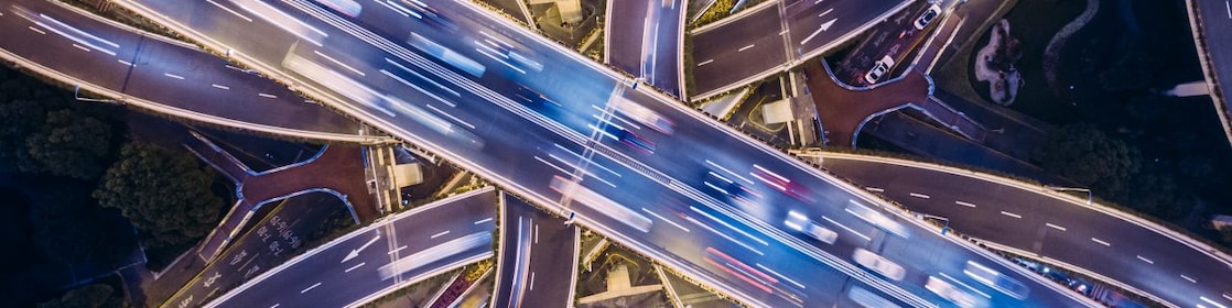 Top view of Roads
