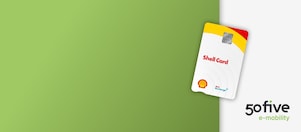 Die Shell Card mit dem Logo von 50five