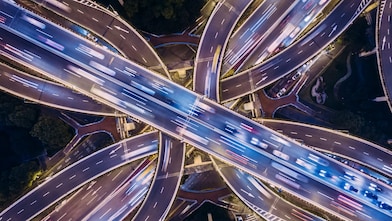 Top view of Roads