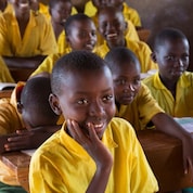 School students in classrooms