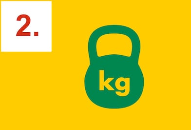 Gewicht met het opschrift kg