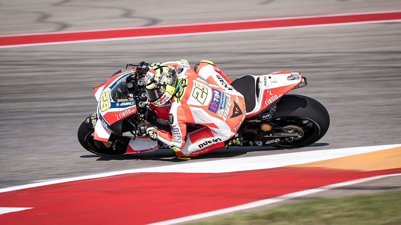 Ducati-coureur in de MotoGP