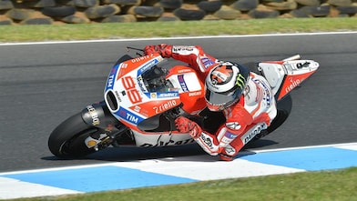 Ducati-coureur op superbike in het superbike-wereldkampioenschap