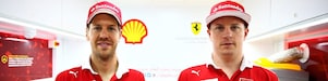 Sebastian Vettel en Kimi Raikkonen promoten shell v-power