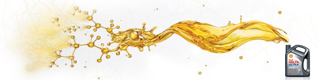 Helix PurePlus-moleculen illustreren het verschil van Shell PurePlus-technologie