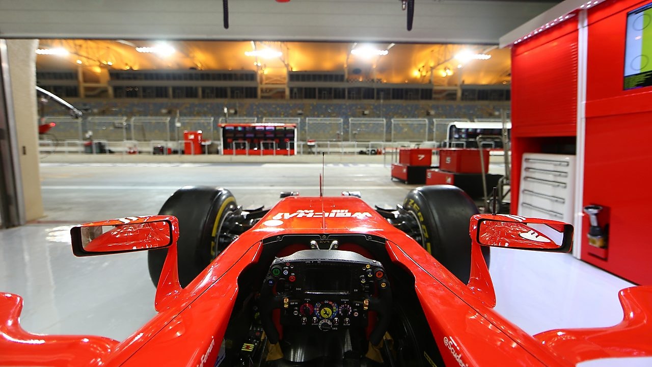 Scuderia Ferrari F1-auto in garage