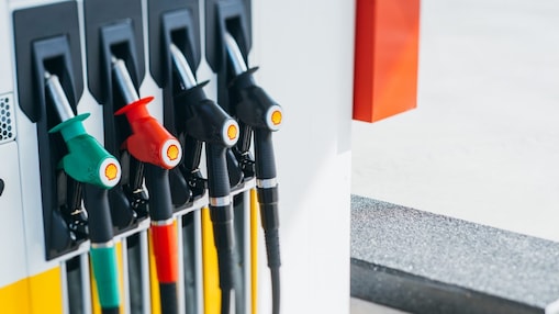 Pump at Shell station Belgium