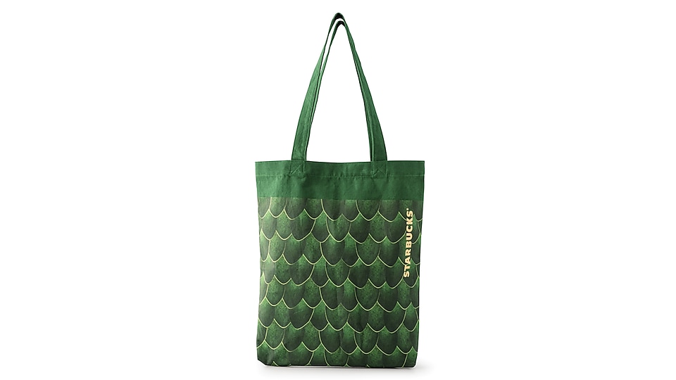 Tote Bag Feathered Green